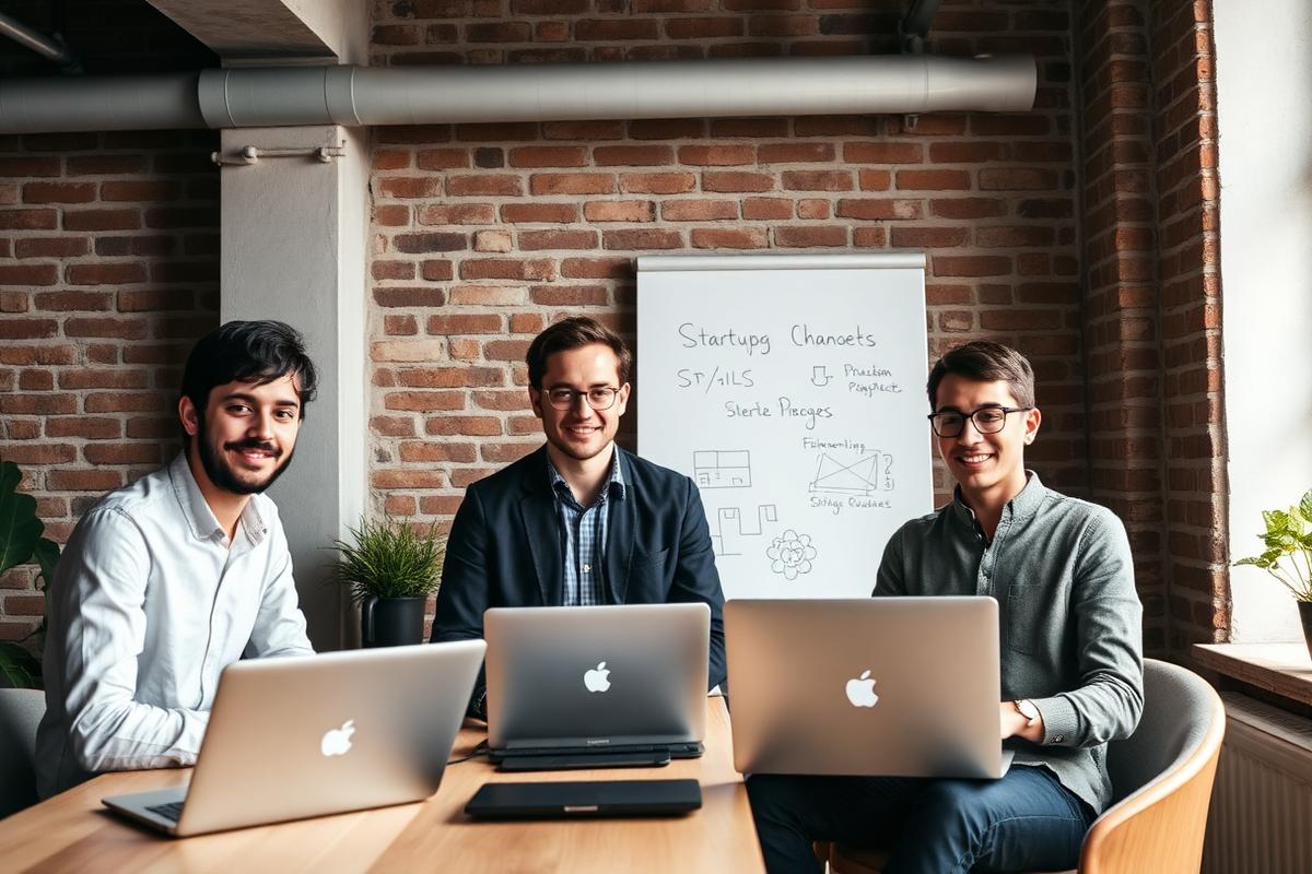 Junge Gründer in einem Wiener Co-Working-Space